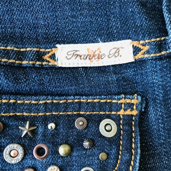 Frankie B Studded Low Rise Jean,  Made in USA  Size 2 - Picture 8 of 13